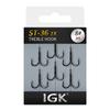 Reinforced Black Nickel Teflon Triple Hook - Rust & Corrosion Resistant High-Carbon Steel Lure Hook