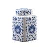 Elegant Blue White Ceramic Ginger Jar Porcelain Temple Jar for Home Decoration and Storage Vase