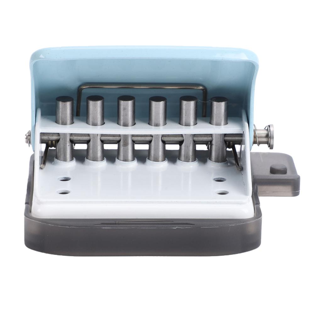 6 Hole Punch 5.5mm Hole Diameter 8 Sheet Capacity Small Loose Leaf Paper Puncher for Planner Notebook