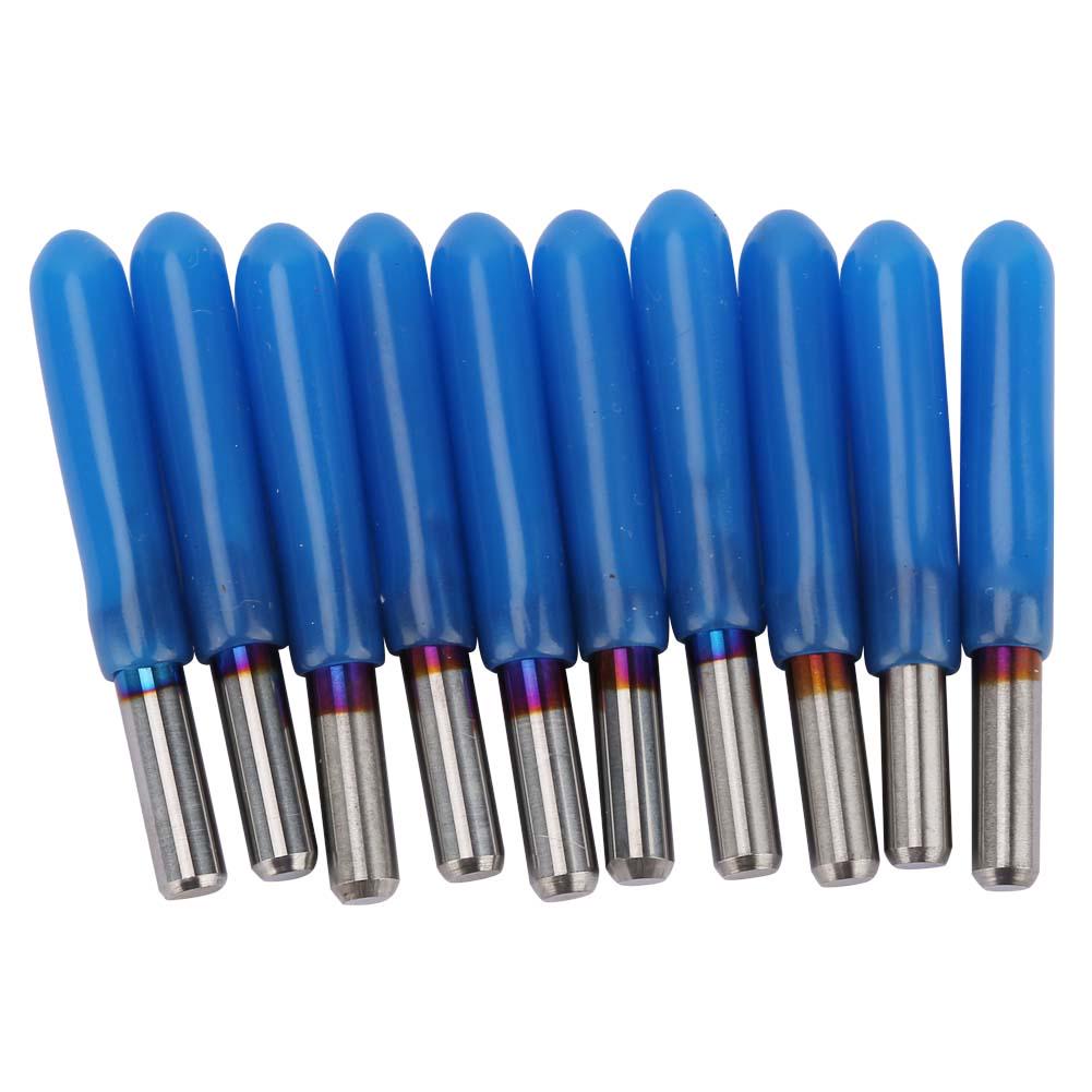 10pcs 3.175 Premium Quality Tungsten Steel PCB Engraving Bit CNC Router Tool (20 Degrees *0.2)
