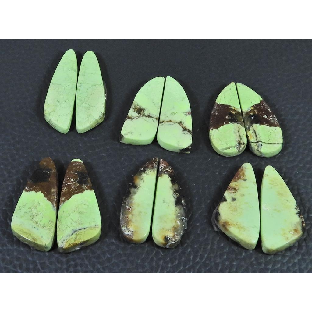 115Cts. Natural Lemon Chrysoprase Fancy Cabachon Loose Gemstone 06 Pcs Lot C-2584