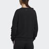 Adidas Fi W Swt Gloss Logo Print Knit Crew Neck Sweatshirt Women Sweatshirt Black H09766