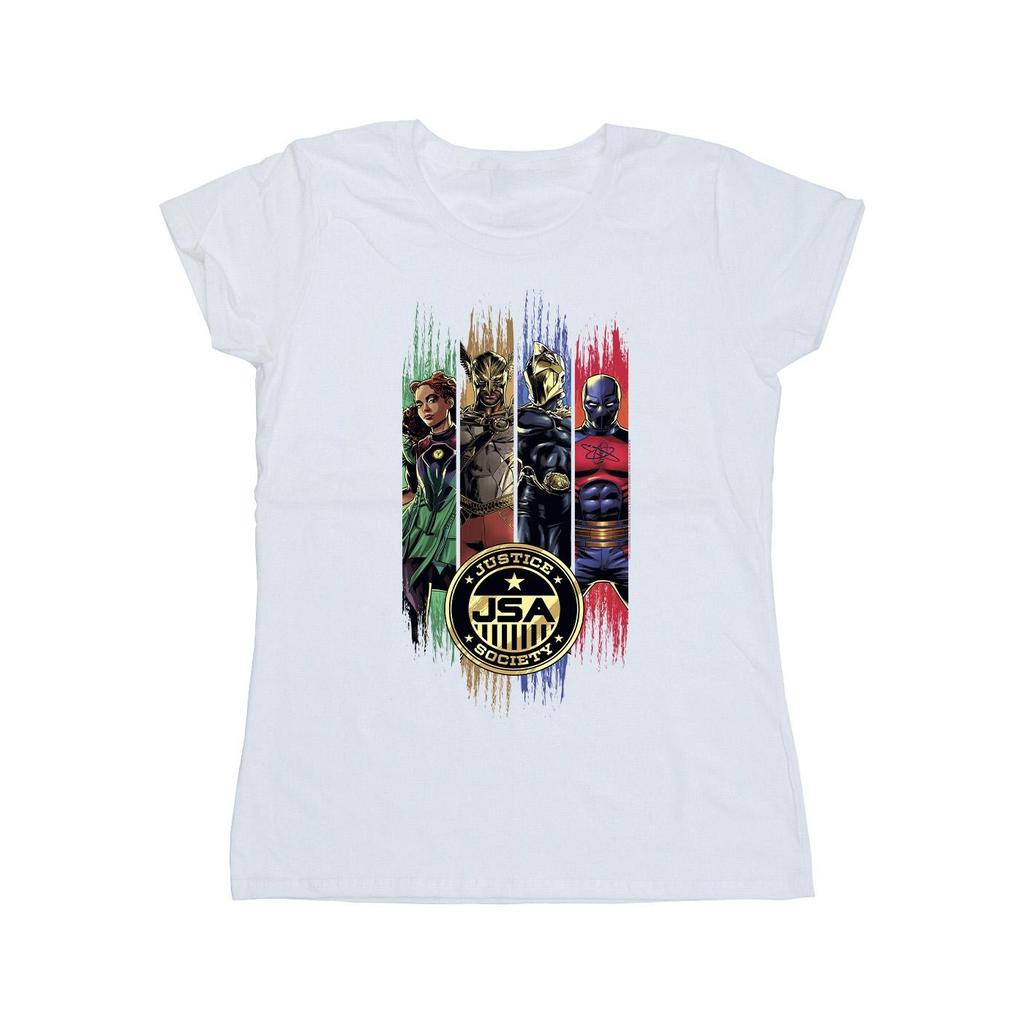 DC Comics Womens/Ladies Black Adam JSA Gold Badge Cotton T-Shirt