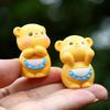 Yellow Cartoon Bear Resin Desk Decor With Cute Design For Kids And Collectors