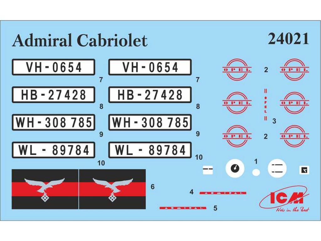ICM German Admiral Passenger Car Open Type 1/24