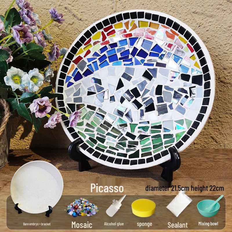 DIY Mosaic Plate Kit: Team Building, Children's Gifts, Parent-Child Educational Decor, Ornaments & Toys.