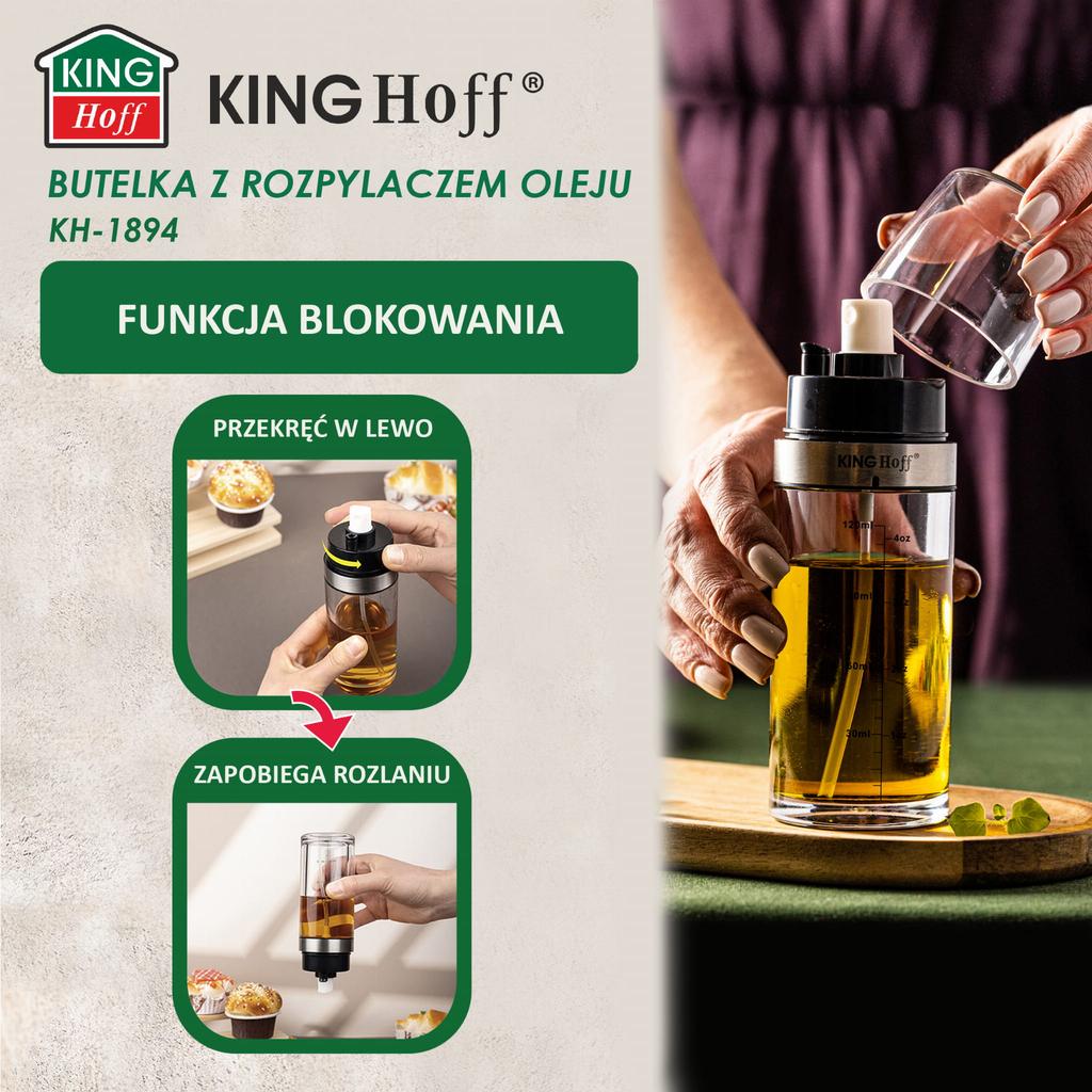 Atomizer Spryskiwacz Do Oleju Oliwy Octu 2w1 150ml KINGHOFF KH-1894