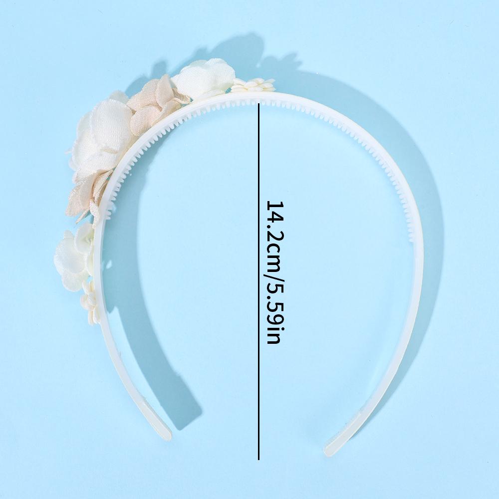 Kore Çiçekli Saç Bandı Tatlı Çiçekli Saç Bandı Çocuk Saç Çemberi Kız Düğün Tacı Prenses Ok Günlük Saç Aksesuarları
