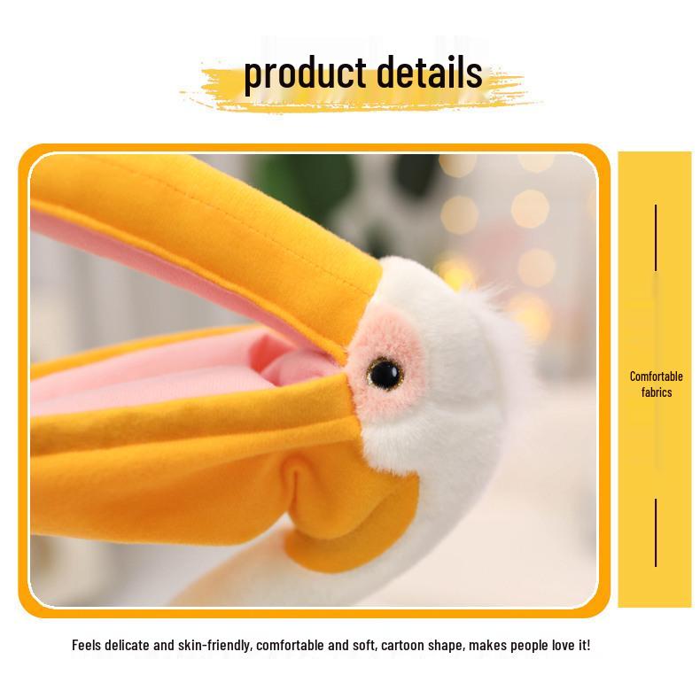 Kreative Niedliche Pelikan Plüschpuppe - Kindergeschenk & Lustiges Stoffpuppenkissen