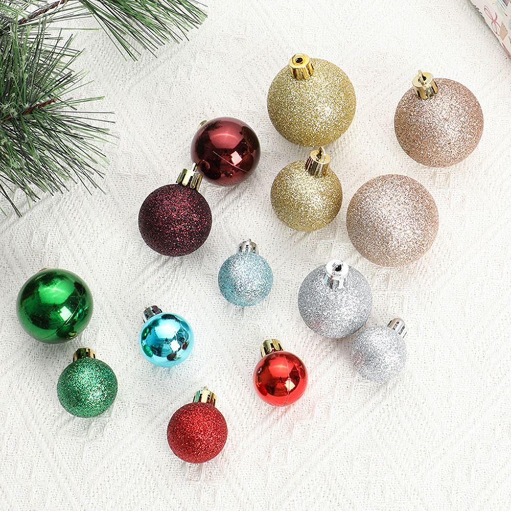 42Pcs 3/4/5cm Electroplated Christmas Hanging Balls Christmas Tree Pendants Photographic Props