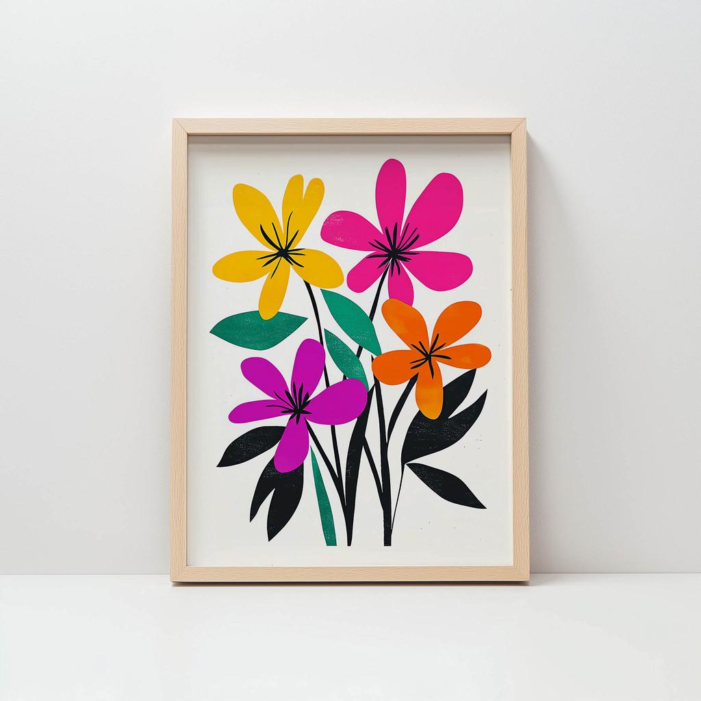 Floral Harmony Poster Floral Harmony Poster, 40X50 Cm, Frameless, Matte Paper 230 Gsm