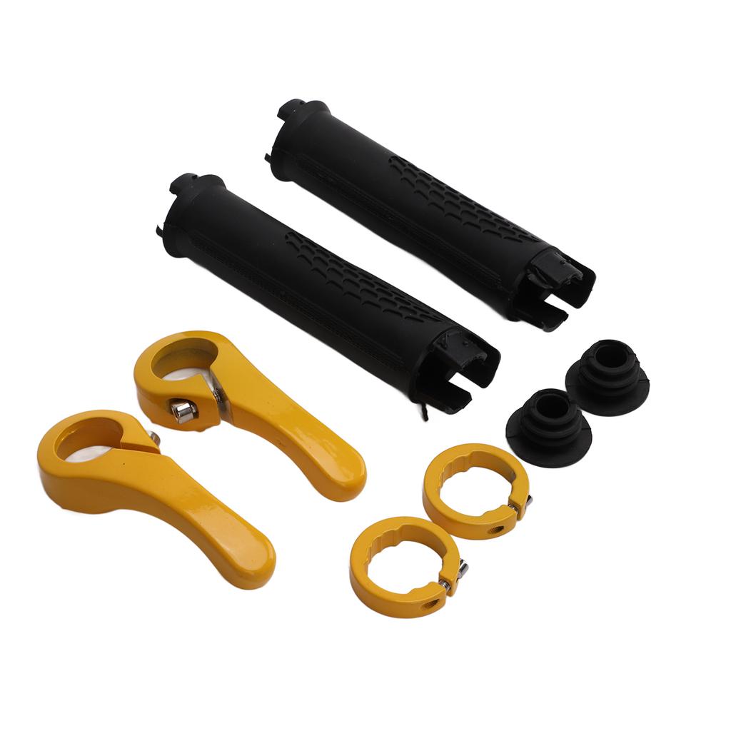 2pcs Handle Bar Covers Rubber Bicycle Handlebars Protector With Lids Fixing Buckles for Road Mountain Bicycle