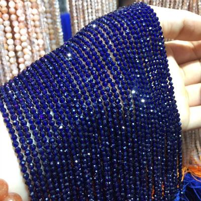Small Beads Natural Stone Beads Tourmaline Sapphir 2,3,mm Section Loose Beads for Jewelry Making Necklace DIY Bracelet (38cm)