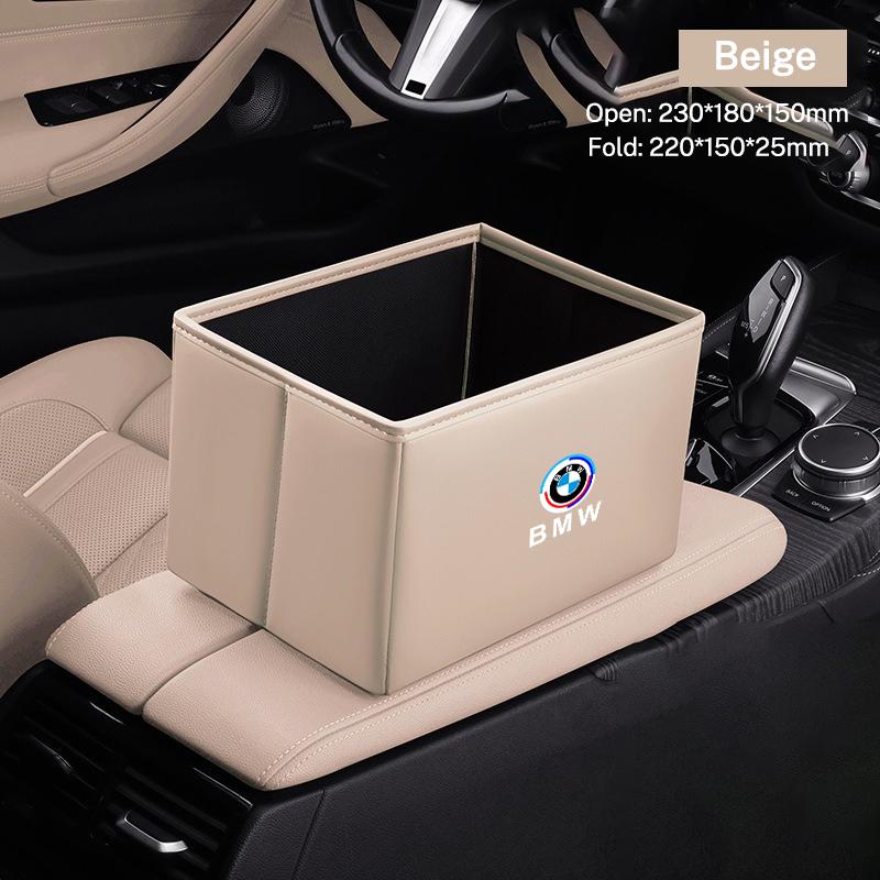 Multi-use Foldable Car Folding Trash Can Auto Garbage Bin Portable Storage Box For BMW 50th Anniversary 3 5 7 series E83 F16 E70 FY6