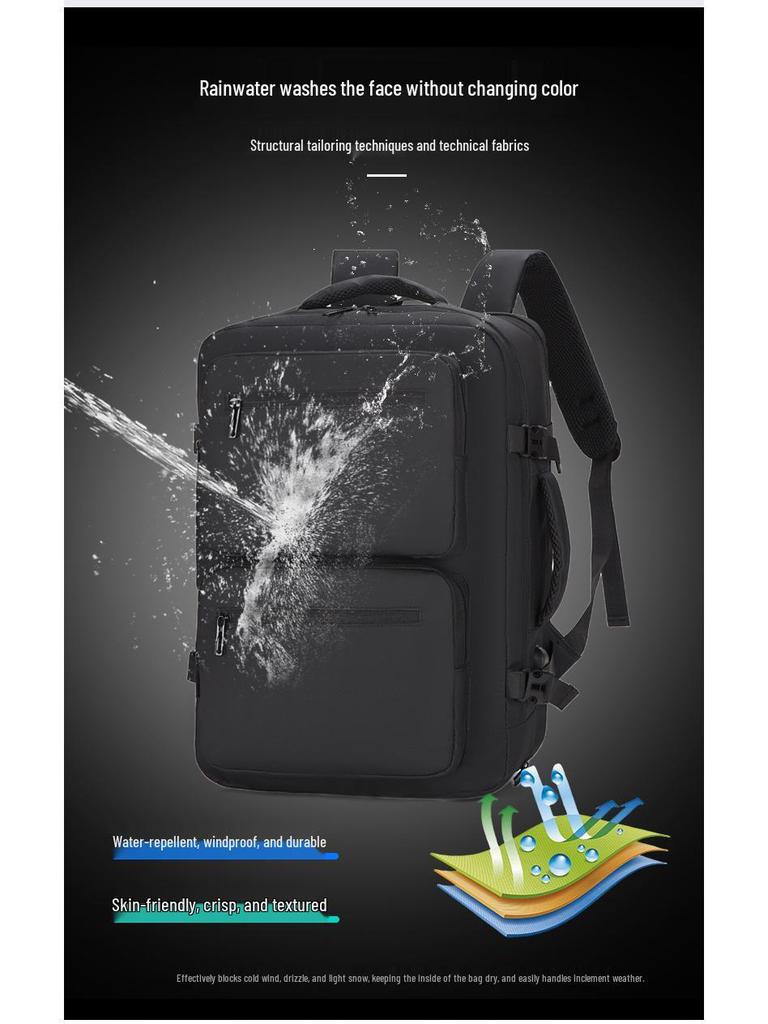 Expandable Water-Repellent Multifunction Travel Backpack with Large Capacity