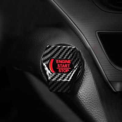 Auto Koolstofvezel Motor Start Stop Drukknop Schakelaar Cover Decoratie Trim Auto Tuning Universele Interieuronderdelen Accessoires Producten