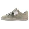 Suede Heart Pebble Grey Women's 365210-02