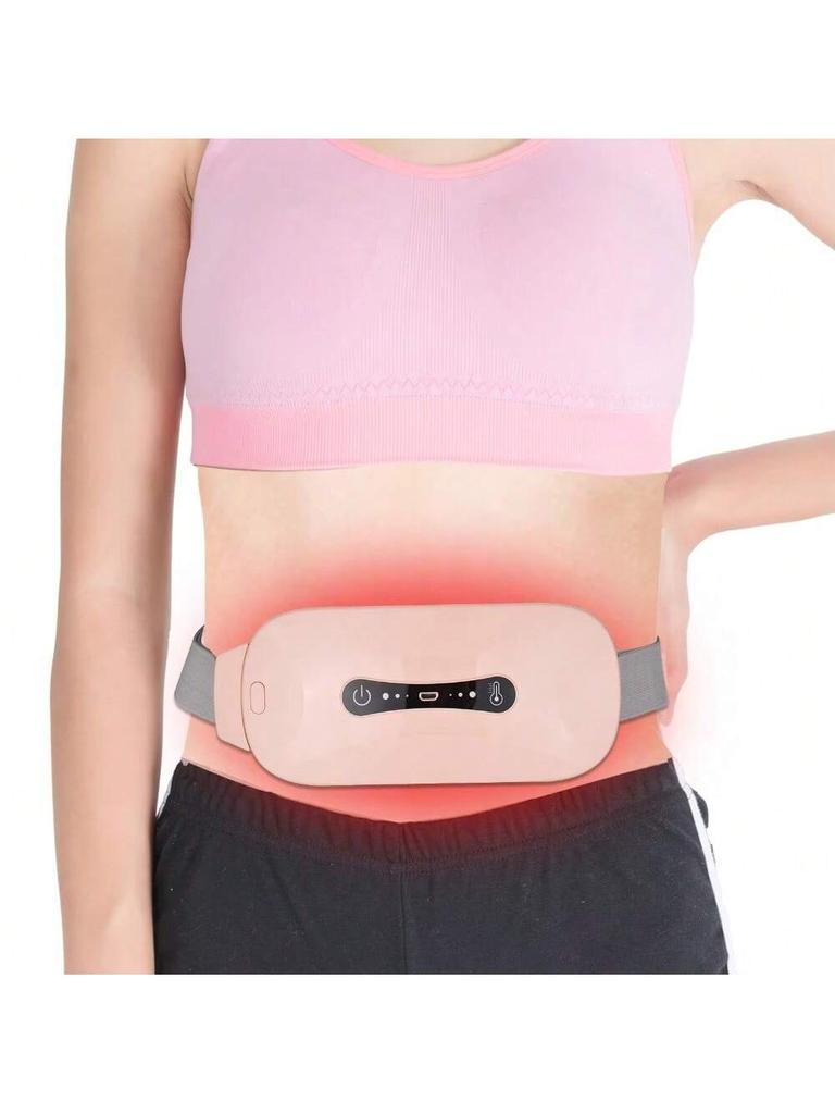 Menstrual Heating Pad Portable USB Cable Cordless with 3 Heat Levels and 3 Vibration Massage Modes for Back Belly Pain Relief