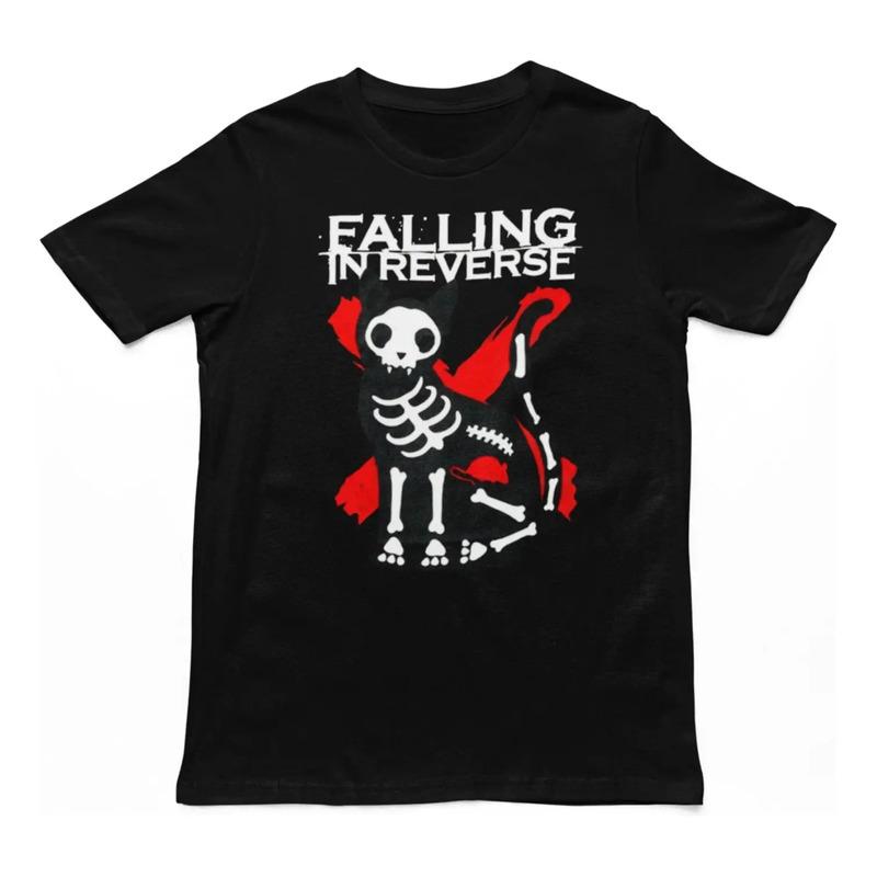 Camiseta Masculina Falling In Reverse X-ray Cat Mus S разноцветный