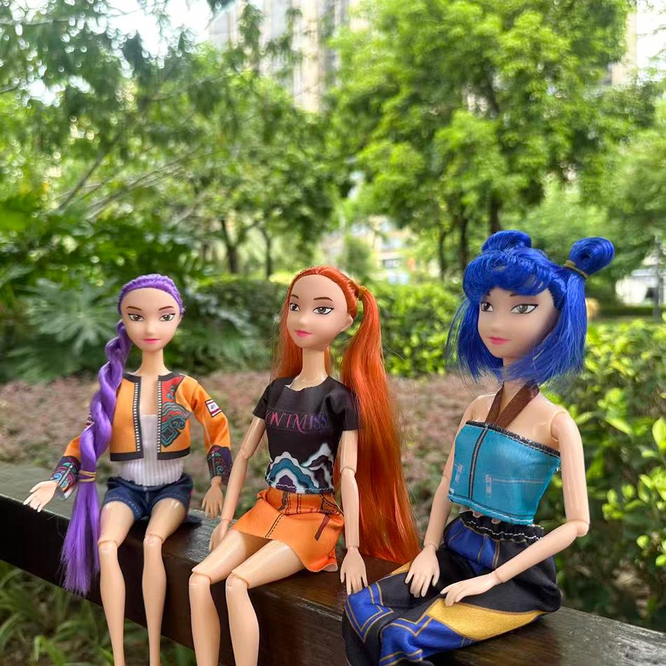 30cm K-Pop Dämonenjäger Anime Kpop Girlgroup Cartoon Rumi Zoey Mira Actionfiguren Vinylfiguren Modellpuppen Mädchen Weihnachtsgeschenk