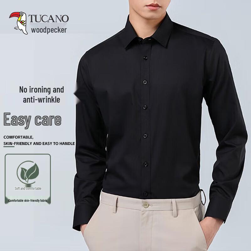Woodpecker Men's Business Casual Non-Iron Shirt