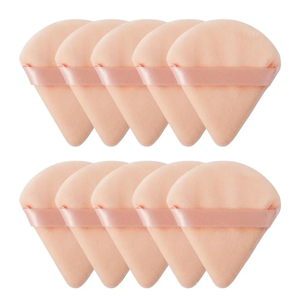 20/10Pcs Triangle Velvet Powder Puff Wet Dry Use Makeup Sponge Cosmetics Blender Makeup Foundation Beauty Tool Accessories