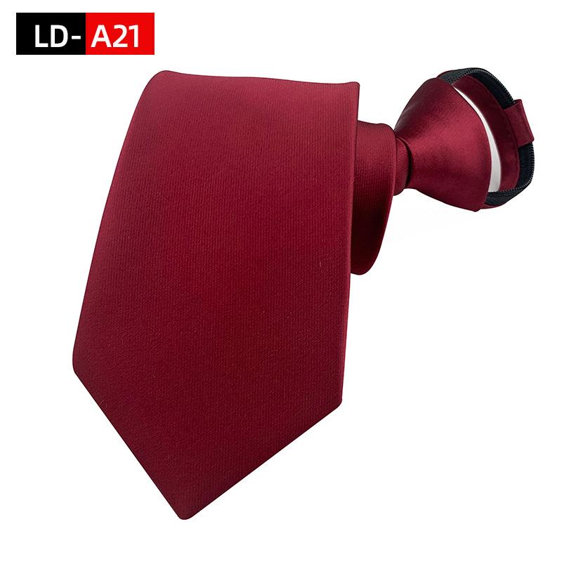 Ruifeng Men's 8cm Elastic Tie - Easy Pull, Formal Wedding or Business Wear