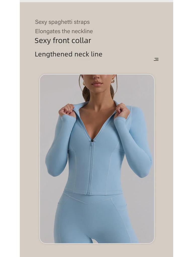 Damski kardigan z długim rękawem, kurtka do jogi: Odzież fitness i rekreacyjna na zewnątrz