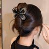 1 buc. Clamă de Păr Fashion cu Fluture și Strass, Temperament Feminin, pentru Păr Zilnic, Clamă Rechin, Coafură High-Sense, Cadou de Sărbătoare.