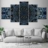Canvas Painting circle patterns rotation shadows light Wall Art Pictures 5 Pieces Modular Wallpapers Poster Print Home Decor