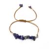 Hand Woven Natural Crystal Gravel Amethyst Agate Bracelet Bracelet Adjustable B80