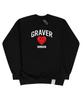 GRAVER [Unisex] Arch Logo Heart Smile Sweatshirt_Black