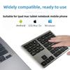 2.4G Wireless Bluetooth-compatible Digital Keyboard Mute Rechargeable Keypad 35 Keys Numpad Keyboard for IOS Android Window PC