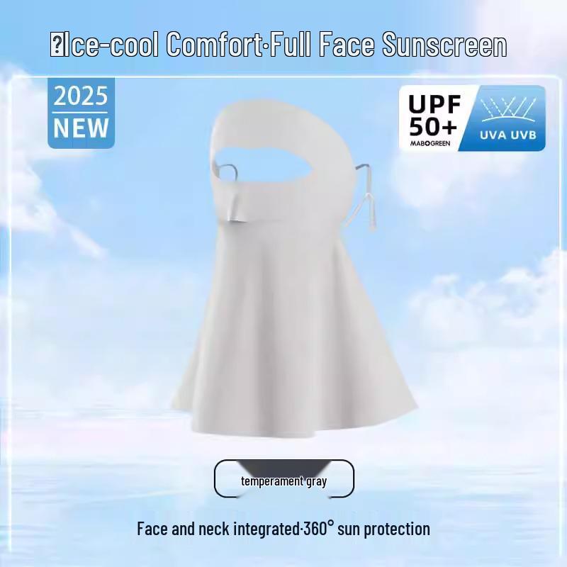 Women's Full Face UV Protection Facekini Mask with Neck Guard - 2025 Summer Style