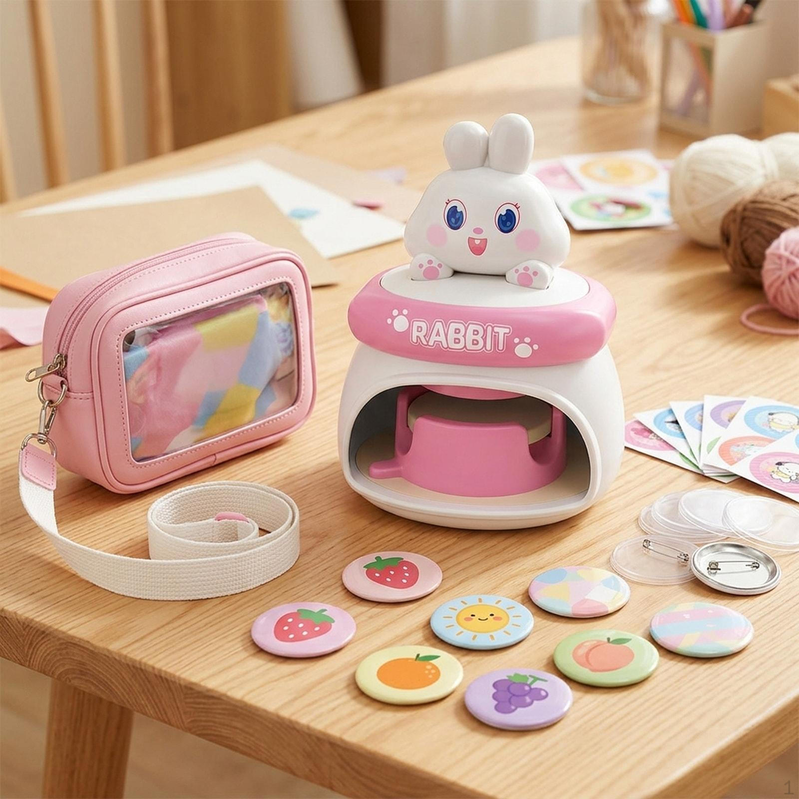 

Button Maker DIY Pin Press Machine Punch for Professional Communities Businesses