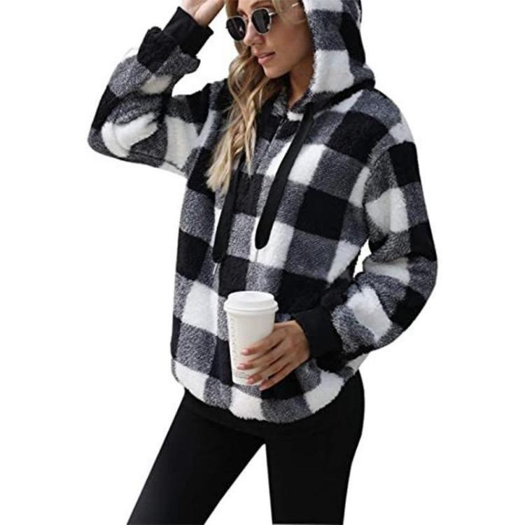 Fashion Women Loose Casual Thin Zipper Hooded Sweatshirt Long Sleeve Top Large Size Jacket