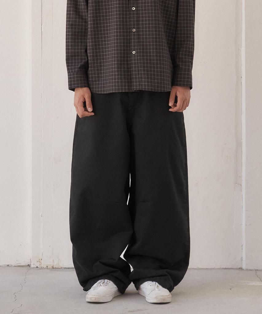 Leondi Ford Wide Cotton Pants - Black