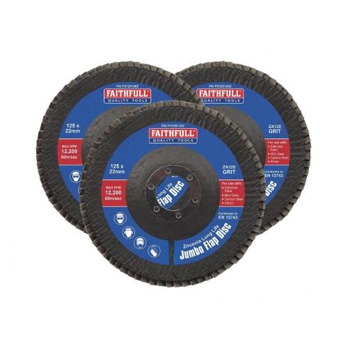 Faithfull Zirconia Abrasive Jumbo Flap Discs