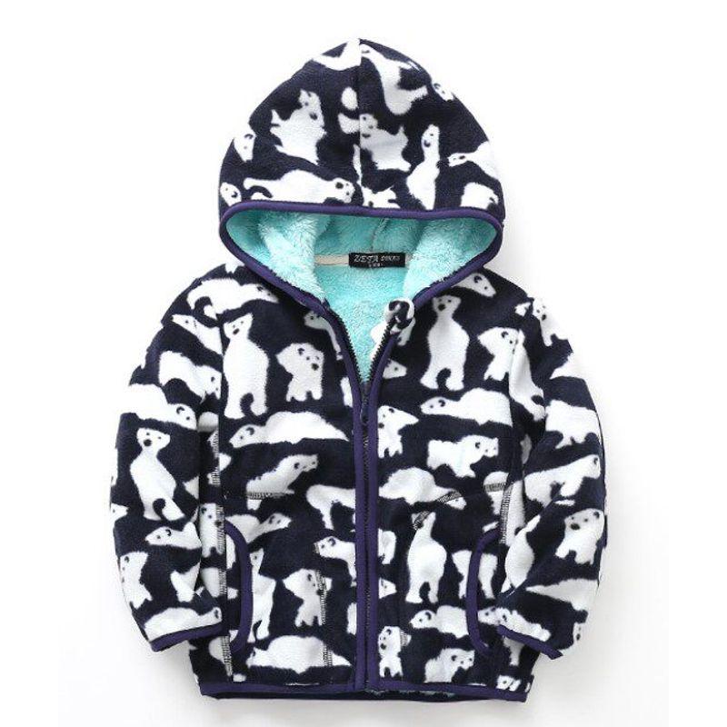New Autumn and Winter Children's Printed Comfortable Cotton Velvet Fleece-Lined Jacket, Korean Style, Versatile and Simple Style
