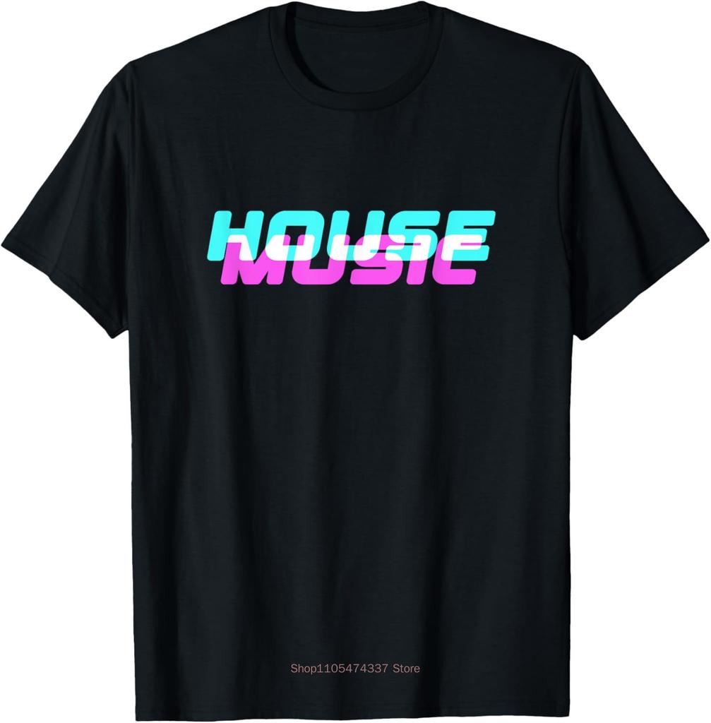 Deep House Musik Kunst Minimalistisches Design Für Dj Raver Edm T-Shirt Individuell Bedruckte Grafik-T-Shirts Vintage T-Shirt Camisas