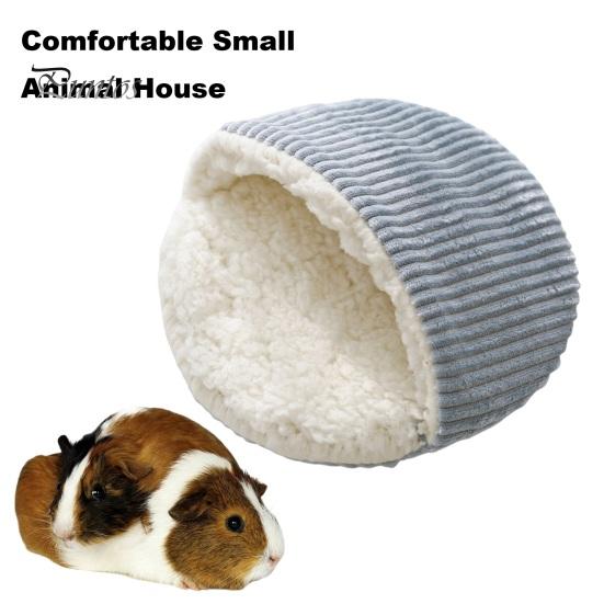 Hamster Nest Warm Bed Cozy Sleeping House Small Pet Cave Soft Guinea Pig Resting Place for Dwarf Rabbits Ferrets Hedgehogs Squirrels