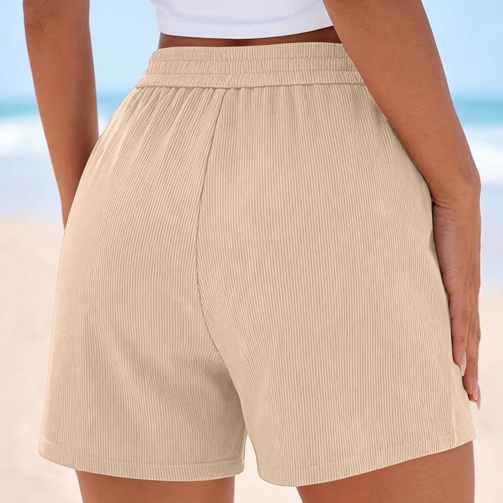 Women's Color Sports Casual Loose And Fashionable Pocket Shorts