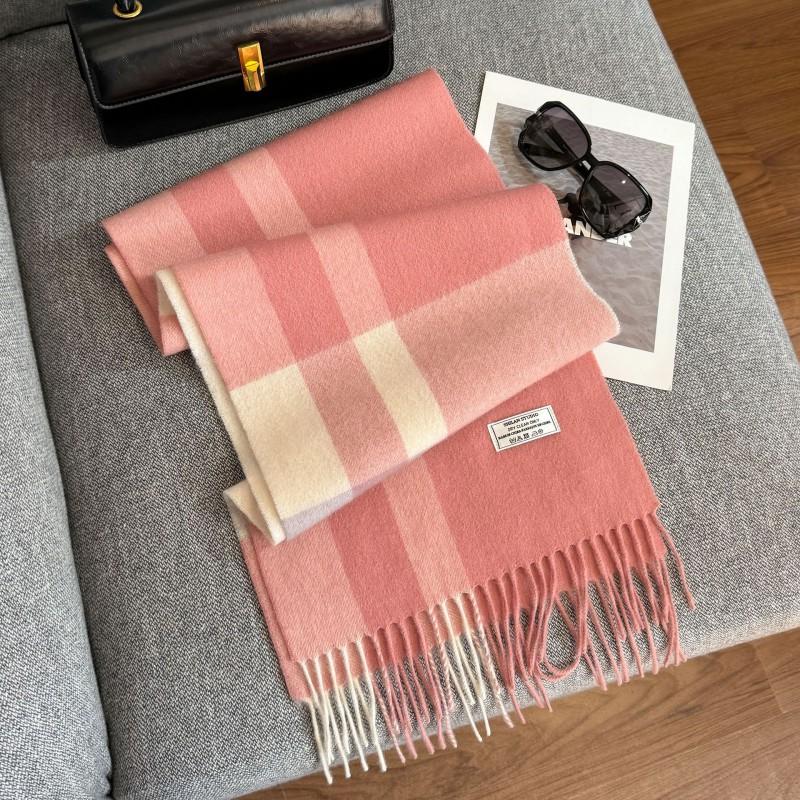 100% Wool Knitted Scarf Unisex Winter Warm Accessory Classic Plaid Long Neck Wrap Men Women