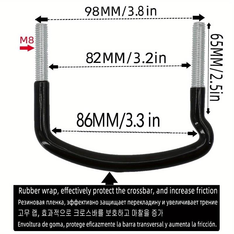 4 Stück Metall Auto U-Bügel Klemmen Universell Dachbox Auto Van Montage Befestigungsset Van U-Bügel Klemmen Gepäckzubehör.