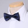 Ogier Bow Polka Dot Made In and Navy Blue Tie, 100% Silk, Pattern, Japan, Formal, Weddings, Receptions, After-Parties, Parties, Casual,