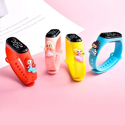 Kids Outdoor Sports Electronic Watch Cartoon Anime Doll Digital Watch With Calendar Time Month Functions