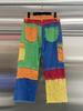 2026 Spring/Summer Women's Colorful Patchwork High Waist Straight Jeans