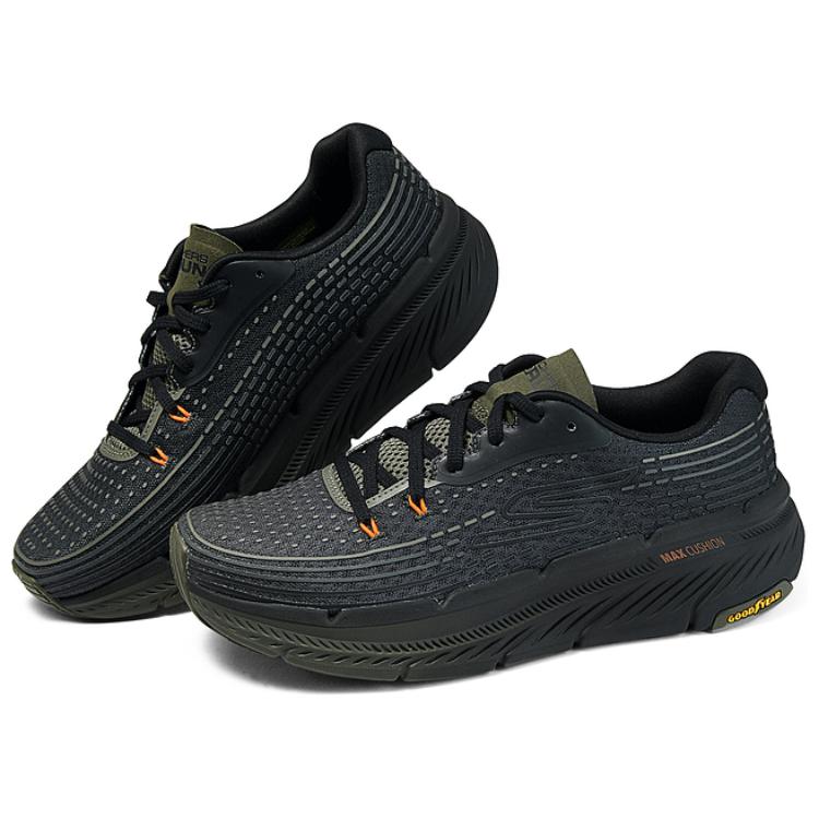 Skechers Max Cushioning Premier 2.0 Comfortable Versatile Durable Breathable Low-Top Running Shoes Men Sneaker Black 220835-OLV