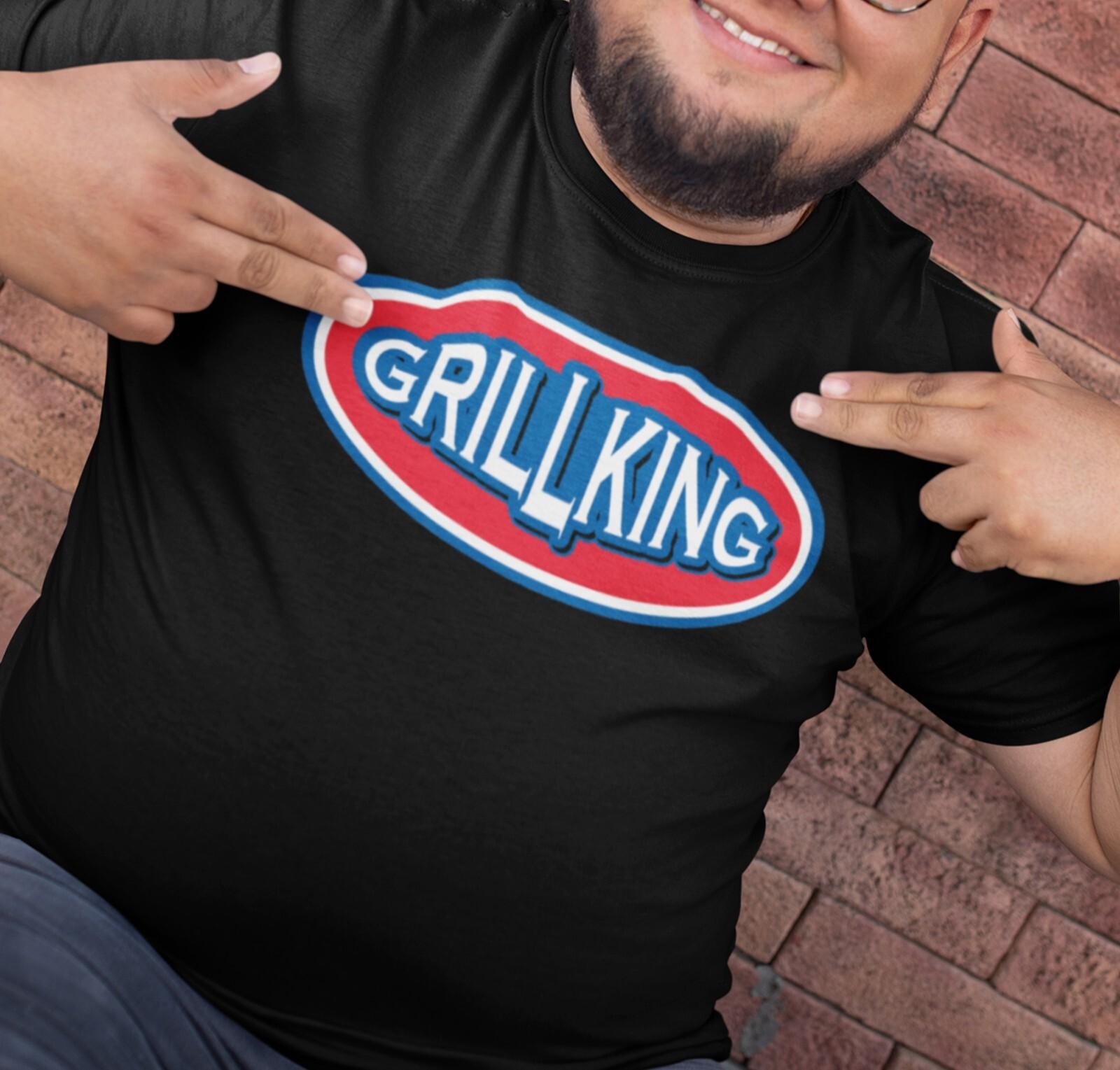 GrillKing T-shirt Funny Husband Shirt Father Day Gift Dad Shirt bbq grill XXXXL