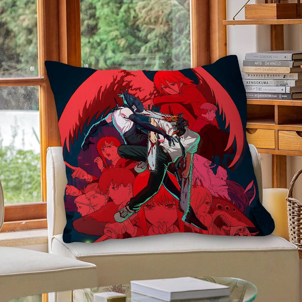 Anime Chainsaw Man The Movie Reze Arc Cushion Cover Inches Farmhouse Decor Home Throw Pillow Covers For Couch Decorations
